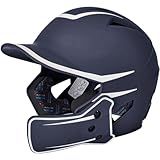 CHAMPRO HX Legend Plus Performance Baseball Batting Helmet with Removeable Jaw Guard in Two-Tone Color Matte Finish Medium