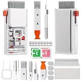GintaXen Upgraded Keyboard Cleaning Kit, 32PCS Electronics Cleaner Tool with Dust Cleaning Putty, Microfiber Cloth, Wipes-Cleaning Set for iPhone, AirPods, iPad, Laptop, PC Screen, Monitor, Camera
