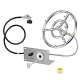 Skyflame Jet Burner Ring Kit, 12" Round Fire Pit Burner with Propane Connection Hose and Ignition Kit for Indoor/Outdoor Fire Pit Fireplace DIY Accessories