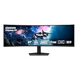 Samsung 49” Odyssey G9 Series DQHD 1000R Curved Gaming Monitor, 1ms(GtG), VESA DisplayHDR 1000, 240Hz, AMD FreeSync Premium Pro, Height Adjustable Stand, Ultrawide Screen, LS49CG954ENXZA, 2024