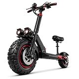 BUXIE J01 Adult Electric Scooter, 1200W Fast Foldable E-Scooter with Removable Seat, 10" Off-Road Fat Tires, 15AH Long Range, Dual Suspension Commuter