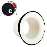RANMING Bass Drum Enhancer Kick Drum Enhancer ABS Rubber Bass Drums Effect Amplifier Bass Hole Protection Speaker Expands LowEnd Frequency Enhancers Portable Drums Percussion Accessories White