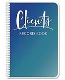 BookFactory Client Record Book Customer Tracking Journal - 100 Pages 6'' x 9'', Wire-O (Made in USA)
