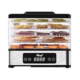 Rosewill Compact Food Dehydrator, 5 Stackable Trays with Adjustable 48H Timer and Temperature Control - 350W Electric Food Dryer for Jerky, Fruits, Herbs, Veggies, Meat & Dog Treats