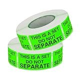 This is a Set Do Not Separate Labels (1in. X 2in. - 500/Roll), Neon Green, 2 Rolls - Total 1,000 Labels