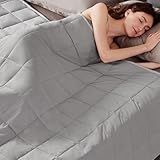 Weighted Blanket Queen/King Size (80"x87" 20lbs),Ultra Soft and Cozy Cooling Weighted Blanket for Adult,Heavy Blanket with Machine Washable Soft Blanket, Stone Grey