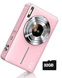Digital Camera, FHD 1080P Digital Point and Shoot Camera with 16X Zoom Anti Shake, Compact Small Camera for Boys Girls Kids