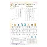 Kitchen Conversion Chart Magnet - 7x11 Inches, Watercolor Food-Themed Design, Easy-to-Read Kitchen Measurement Guide for Cooking and Baking, Durable Refrigerator Magnet for Chefs & Home Cooks