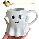 Yopcuvi Ghost Mug, Ceramic Ghost Coffee Mug, Halloween Ghostface Mug, 14 Fl Oz