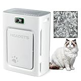 Pet Air Purifier for Home Large Room up to 2000 sq ft, H13 HEPA Double-Sided Air Filter Washable, Air Cleaner for Pet Hair Dander Odor Allergies Pollutant, PM2.5 Air Quality Monitor, Auto Mode, Grey