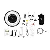 20" E-Bike Front Wheel Conversion Kit, 48V 1000W Electric Bicycle Fat Snow Tire Motor Conversion Kit, Brushless Gearless Hub Motor w/LED Light for 20 "x4 Size Wheels, Electric Motorbikes.
