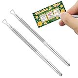 Scratch Off Tool Lottery Scratcher Tool Scratch Off Tool Multi-Used Lotto Scratcher Label Scraper Metal Lottery Ticket Scratcher Tool Lotto Scratcher Tools 2Pcs