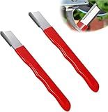 2Pcs Red Portable Quick Sharpener, Lawnmower Blade Sharpener, Multipurpose Pocket Garden Tool for Knives, Pruners, Loppers, Hedge Shears, Scissors, Axes, Hatchets, Machetes, Lawn Mowers