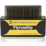 FlyroadUp Bluetooth OBD2 Scanner for iOS iPhone & Android, Wireless Car Code Reader Diagnostic Tool for Check Engine Light, Works on OBDII Vehicles 1996 & Newer