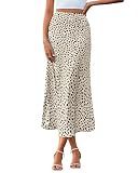 BTFBM Satin Skirts for Women Trendy 2026 Summer Fall Apricot Black