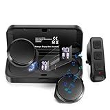 Motorcycle Helmet Headset with Remote Control - No Installation True Wireless Helmet Speakers with Charging Box, 50+ Hours Work Time Headsets LED Display for Outdoor Sports Skiing/Motorcycle/Climbing