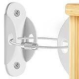 Furniture Anchors for Baby Proofing (10 Pack) Anti Tip Furniture Anchors Securing 400lbs,Wall Anchor Earthquake Straps Prevent Baby Pet from Falling Furniture Dresser & Bookshelf, White