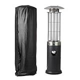 Full-Length Outdoor Vinyl Cover for Spiral Flame LPG Patio Heaters with 21" Round Reflectors