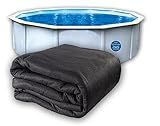Liner Life LL24R Liner Pad 24' Round, Strong Durable Puncture Resistant Floor Mat Made of Commercial Grade Geotextile Material, Protects The Bottom of The Aboveground Pool, Black