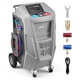VEVOR Fully Automatic Refrigerant Recovery Machine for 1234yf, ≥98.5% Accuracy, 7-Inch Touch Screen, AC Recovery, Vacuum, and Recharging Machine for Standard and High Voltage Automotive A/C Systems