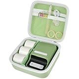 ALKOO Case Compatible with NIIMBOT B21 Label Maker Wireless Thermal Label Printer, Holder for Inkless Label Maker & Labeling Tapes Refills, with Mesh Pocket for Cable Accessories (Mint)