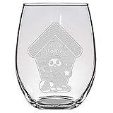 Raccoon Money Collector Nook Homes Fast Loans Game Parody - Laser Engraved Stemless Wine Glasses