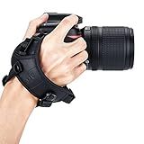JJC Deluxe Microfiber Camera Hand Strap, Secure Padded Camera Holder Wrist Strap for Canon Nikon Sony Fujifilm Olympus DSLR and Mirrorless, Must Have Photography Accessories for Photographers