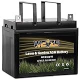 WEIZE Lawn Garden AGM Battery, 12V 200CCA BCI Group U1 SLA Starting Battery for Lawn, Tractors and Mowers, Compatible with John Deere, Toro, Cub Cadet, and Craftsman