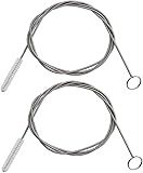 Extra Long Pipe Tube Cleaner Fridge Drain Pipe Dredging Tool Flexible Drain Brush Skinny Tube Spiral Cleaning Brush Drinking Straw Cleaner Brush Nylon Spring Aquarium Filter Brush 155CM (1)