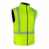FONIRRA High Visibility Jacket for Men Waterproof,ANSI Class 2 Hi Vis Fleece Jacket for Outdoor,Safety Jacket for Construction