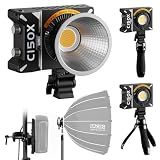 SIRUI Super Bulbs C150X Combo 150W LED Video Light, COB Portable Photography Camera Light Bi-Color 2800K-6500K with Bluetooth App Brightness Control Bowens Adapter Reflector Continuous Output Lighting