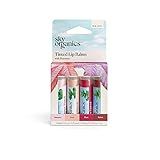 Sky Organics Tinted Lip Balms with Beeswax and a Rich Nourishing Blend of Plant Oils, Moisturizing Lip Balm to Lock In Moisture and Add A Sheer Wash Of Color & Shine, Four Assorted Flavors, 4pk.
