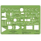 Alvin, TD1279, Professional Graphic Symbols Ruling Template, For Electrical and Electronic Diagrams - 5 x 7 x .03 inches