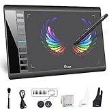 Graphics Drawing Tablet, UGEE M708 10 x 6 inch Large Digital Drawing Pad with 8 Hot Keys 8192 Levels Pen, Graphic Tablets for Computer Graphic Board Creation Sketch for PC/Laptop/Mac OS/Linux/Chrome