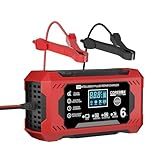 Corebox Battery Charger 6-Amp 12V Automatic Smart Battery Trickle Charger, Battery Maintainer Desulfator with Temperature Compensation for Car Truck Motorcycle Lawn Mower Marine