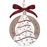 Little Christmas Tree Cakes, Food Ornaments, Wood Cheesecake Ornament, Baking Dessert Cake Ornament, Cute Christmas Ornaments