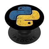 Python Programming Logo for Programmers PopSockets Adhesive PopGrip