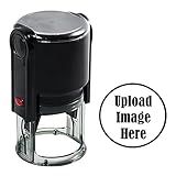 Custom Logo Stamp Personalized Image Self-Inking Stamper - Custom Business Logo Text - Different Sizes - 5 Ink Color Options
