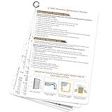 OCQOTAT HVAC Quick Reference Cards, Refrigerant Charging and Troubleshooting Tech Guide for Air Conditioners & Heat Pumps, Portable HVAC Tools Card, 4 Pieces, Double-Sided, with a Ring, 9" x 6"