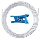 YOOPAI PTFE Teflon Tubing 5m with Cutter, 2.5mm ID × 4mm OD PTFE Teflon Tube Fits Direct Drive Extruder 3D Printer, for Bambu Lab A1/A1 mini/P1P/P1S/X1C for Creality K1/K1 Max/Ender 3 V3 (White)