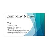 Custom Printed Business Cards - Thick Sturdy Stock - 3.5" x 2" - 100% Made in the U.S.A. (Blue Eclipse, 100)