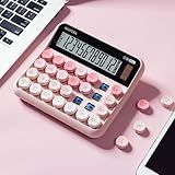NGIFERA Desk Calculator, 12 Digit Large LCD Display, Big Buttons, Ergonomic 15° Tilt, Real Mechanical Keypad, Desktop Calculator for Office and Study