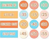 Hippie Clock Numbers Groovy Bulletin Board Kit Boho Rainbow Classroom Decoration Retro Hippie Clock Labels for Home School Classroom Living Room Wall Decor Kids Students Elementary Teacher Supplies