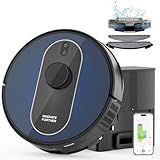 Robot Vacuum and Mop Self Emptying, 5000Pa Suction, LiDAR Navigation, Smart Obstacle Avoidance, Home Mapping, No-Go Zone, 60-Day Hands-Free Cleaning, Idear for Homes with Pets, Carpet & Hard Floors
