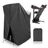 XYZCTEM Treadmill Cover, Dustproof Waterproof Folding Treadmill Cover, Fit for Most Indoor Outdoor Sunscreen Fold-able Treadmills, Black