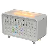 White Noise Night Light Diffuser Humidifier, White Noise Night Light Humidifier with Sound Machine, Aromatherapy Humidifier with 8 Ambient Sounds, Sound Box for Sleep, Meditation, Work, Yoga
