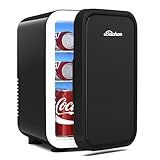 BEICHEN Mini Fridge,6 Liter / 8 Can Small Fridge for Bedroom, Car, Office & Dorm, AC100-120 V/DC 12 V Portable Thermoelectric Cooler & Warmer for Skincare, Food, Drinks,Black ﻿