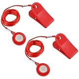 2 Pcs Universal Treadmill Magnetic Safety Key, Magnetic Safety Switch Running Machine Emergency Stop Magnet Round Treadmill Key Replacement Treadmills Accessories for Most Treadmills Running Machines