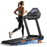 16% Treadmills for Home, Foldable Treadmill with Incline, Portable Treadmill with Three Screen, 12 Preset Programs, 400LBS