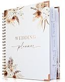 Beautiful Boho Wedding Planner Book and Organizer - Enhance Excitement and Makes Your Countdown Planning Easy - Unique Engagement Gift for Newly Engaged Couples, Future Brides and Grooms,9 X 11 inches
